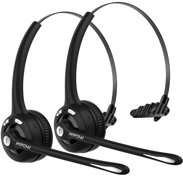 Mpow Pro – écouteurs sans fil Bluetooth V5.0, avec Microphone, temps de conversation 13H, pour conducteur, Center d'appels, Skype, bureau, 1/2 paquets