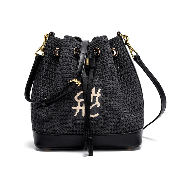 CHCH sac seau femme printemps nouveau tissu épissage conception sac à main Style vacances sac à bandoulière femme