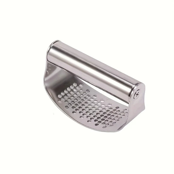 Presse-ail en acier inoxydable – Broyeur et presse-ail manuel ergonomique pour la cuisine domestique, conception incurvée facile à utiliser