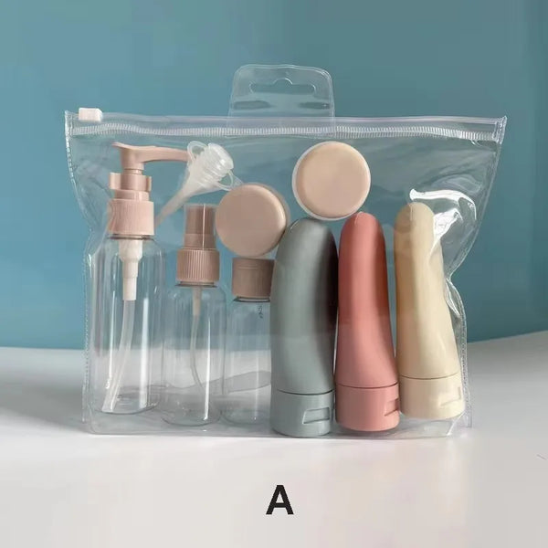 Ensemble de conteneurs de toilette de voyage, revitalisant, Lotion, Mini bouteilles de soins de la peau rechargeables pour avion et bagage à main, 11 pièces
