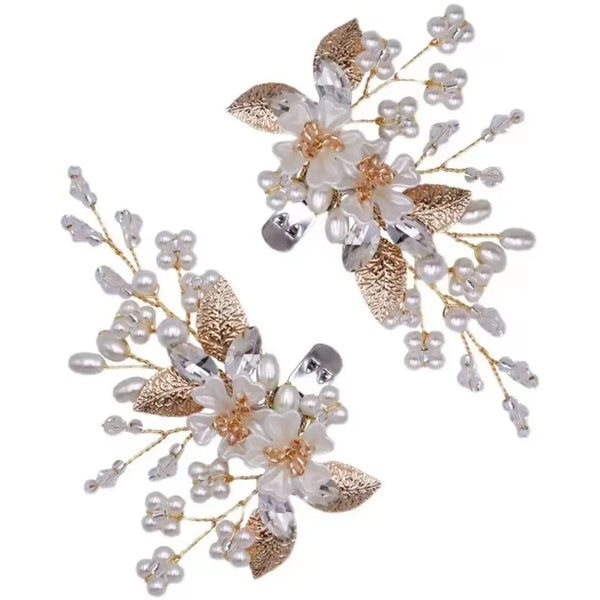 1 paire de pinces à chaussures en strass, boucles, fleur en cristal, breloques de chaussures, ornements, bottes de fête de mariage, décoration pour femmes et filles