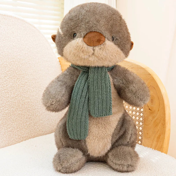 Écharpe de Simulation d'animaux de loutre, 26/40cm, poupées douces, oreiller, jouets, décoration de bureau, de maison, cadeaux d'anniversaire et de noël amusants pour bébé, nouvelle collection