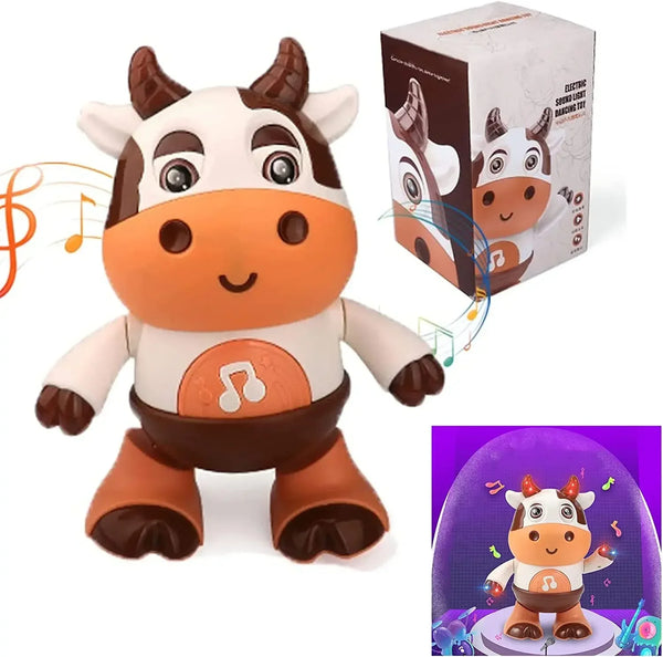Jouets musicaux en forme de vache pour bébé, avec musique et lumières LED, pour enfant de 6 à 12 mois et 18 mois