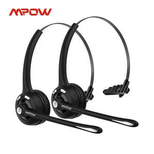Mpow Pro – écouteurs sans fil Bluetooth V5.0, avec Microphone, temps de conversation 13H, pour conducteur, Center d'appels, Skype, bureau, 1/2 paquets