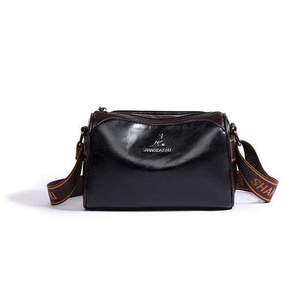 Sac messager en cuir véritable pour femme, cire à l'huile de haute qualité, multicouche, grande capacité, sac à bandoulière de luxe initié, sac à main, sac à main