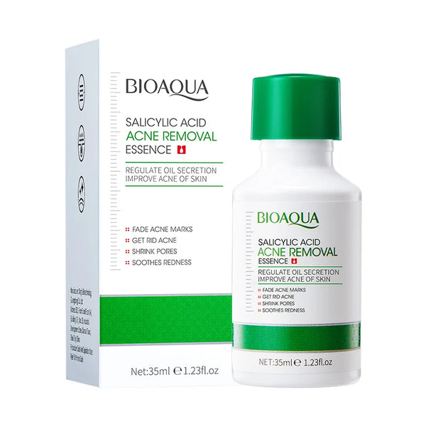 BIOAQUA acide salicylique élimination de l'acné Essence sérum pour le visage soin de la peau hydratant réparateur traitement de l'acné sérum pour le visage soins de la peau