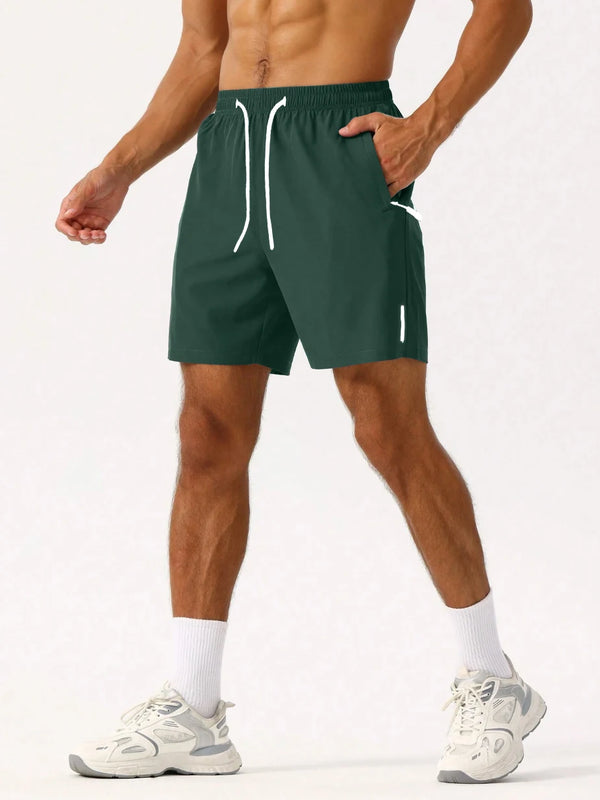 Short d'athlétisme pour hommes avec ceinture extensible à cordon de serrage, séchage rapide, vacances à la plage, loisirs d'été, Sports de Fitness