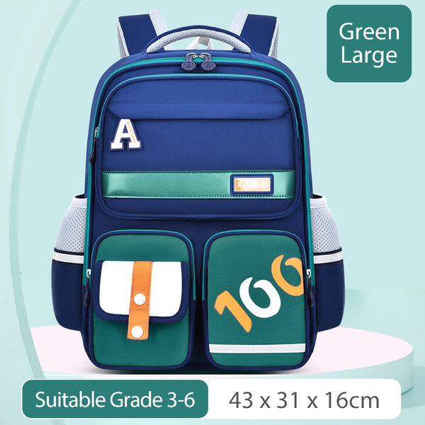 Sac d'école primaire ergonomique pour garçons et filles, cartable pour enfants, SR