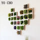 Balance CHO-Fleurs artificielles pour décoration de maison, cadre 3D pour plante succulente, art mural sans danger, salon, fête de mariage