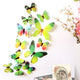 Autocollants muraux papillons 3D en PVC, 12 pièces, cadeau du nouvel an, décorations pour la maison, papier peint auto-adhésif pour salon
