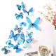 Autocollants muraux papillons 3D en PVC, 12 pièces, cadeau du nouvel an, décorations pour la maison, papier peint auto-adhésif pour salon