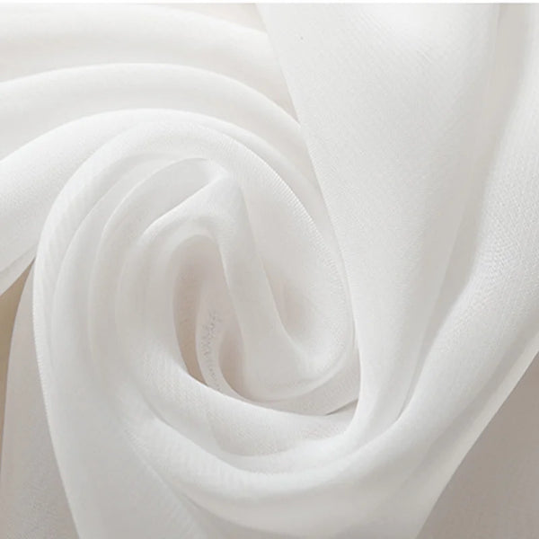 Panneau de drapé en tulle pur pour salon, style européen et américain, pour fenêtres blanches, rideaux de porte solides AP184 #3-40