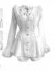 Kawaii belle robe à nœud femmes Design jolie nouvelle impression mince robes Lolita fille douce à manches longues mince robe de princesse plissée
