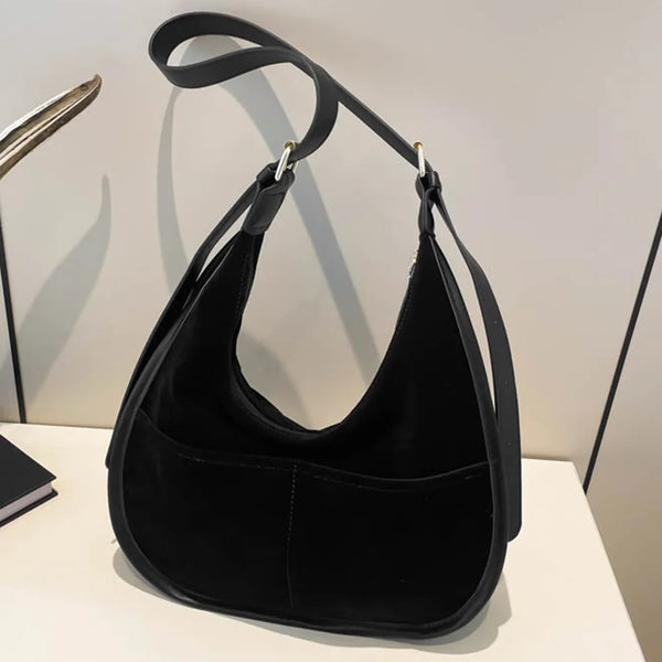 Sac à Bandoulière en Daim pour Femme, Imprimé Léopard, Fourre-Tout avec Multi-Poches, Sangle Réglable, Hobo, Sacoche