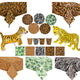 Vaisselle jetable animaux Safari, nappe imprimée léopard, assiettes, tasses, serviettes, ballons pour décorations de fête d'anniversaire Safari dans la Jungle
