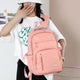 Sac à Dos d'École en Nylon avec Pendentif pour Fille, Cartable de Voyage, Multi-Poches, Imperméable, Décontracté, Style Simple, pour Adolescent