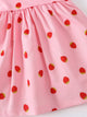 Robe d'été décontractée à imprimé fraise pour filles