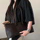 Nouveau sac à bandoulière tissé haut de gamme mode sac à rabat Simple polyvalent léger luxe littéraire sac à main léger luxe pochette décontractée