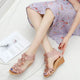 YAERNIWomen-Sandales à fermeture éclair pour femmes, chaussures ouvertes à fleurs, sangle arrière compensée, décontractées, bande étroite, mode, été
