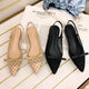 Baotou – sandales plates en maille respirante avec nœud papillon pour femmes, chaussures d'été à talons bas et pointus