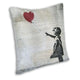 Banksy-Taie d'oreiller carrée Street Pop Art, housse de coussin d'artiste graffiti, décoration d'intérieur, canapé, impression recto-verso