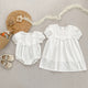 Robe d'été pour sœurs, body pour bébé, robe brodée de fleurs, barboteuse pour bébés filles, tenue pour tout-petits, tenues pour sœurs de famille