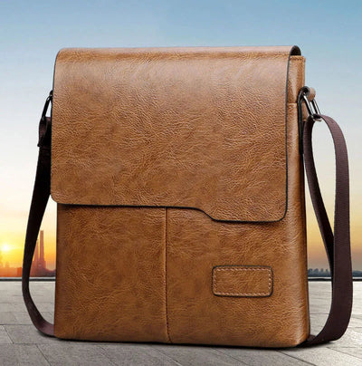 Sac à Main Vintage en Cuir PU pour Homme, Sacoche à Bandoulière Décontractée, Livraison Gratuite
