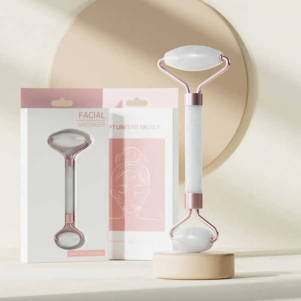 Rouleau de massage pour le visage et le cou, planche de Guasha, résine, cristal non rose, diversifier, beauté, massage à double extrémité, outils de soins de la peau