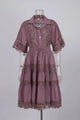 Ensemble Chemise et Jupe Courte en Dentelle Brodée pour Femme, Tenue Ajourée de Qualité, 2 Pièces