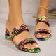 Sandales à talons carrés pour femmes, chaussures à la mode, confortables, pantoufles à l'offre elles optiques, nouvelle collection