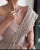 Robe de bal mi-longue en Organza pour femmes, épaules dénudées, ligne a, paillettes, manches courtes, personnalisée, robe de soirée formelle