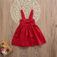 Robe d'été sans manches pour bébé fille de 0 à 36 mois, avec nœud mignon, sans bretelles, dos nu, robe de princesse pour nourrissons filles, rouge uni
