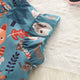 Humor Bear – tenue décontractée pour filles, série d'impression forêt, robe de soirée, bord en dentelle, manches volantes, col rond, pour enfants de 2 à 6 ans