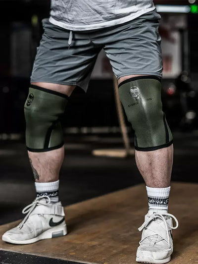 Genouillères de protection pour le sport, 7mm, élastique, traction dure, entraînement dynamophilie, musculation