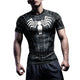 Chemises de Compression pour hommes, T-Shirt de Cosplay araignée de bande dessinée à manches courtes, haut de super-héros élastique, vêtements de sport de Fitness, vêtements d'halloween