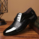 Chaussures provoqué en cuir décontractées pour hommes, chaussures formelles, chaussures trempées, noir, marron, anglais, luxe, bureau, fête, élégant