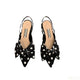 Baotou-Sandales pointues à talons bas pour femmes, bride fine, talons hauts, mode estivale, 2022