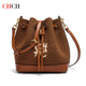 CHCH sac seau femme printemps nouveau tissu épissage conception sac à main Style vacances sac à bandoulière femme