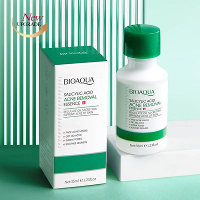 BIOAQUA acide salicylique élimination de l'acné Essence sérum pour le visage soin de la peau hydratant réparateur traitement de l'acné sérum pour le visage soins de la peau