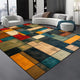 Tapis géométrique abstrait nordique pour salon, décoration en peluche pour la maison, rétro, non ald, polymères de sol, lavable, chambre à coucher, tapis de tous les jours