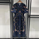 Robe à manches courtes et col rond pour femmes, douce, florale, broderie croisée, creuse, printemps et été, 2025