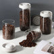Pot de bonbons transparent pour la maison, stockage du thé, pot de grains de café, presse, pot en verre sous vide, garde au frais