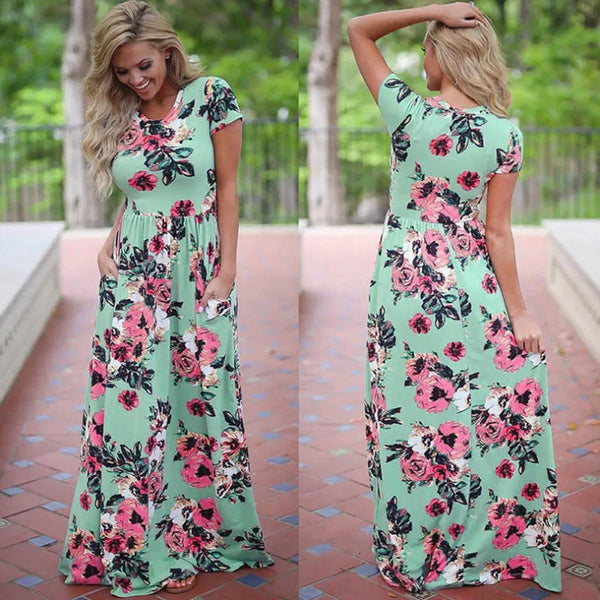 Femmes été imprimé fleuri Maxi 2025 ample blanc Boho Robe de plage femmes Vintage soirée longue Robe robes femme Robe