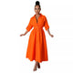 AJ4383 robe chemise Micro-Popping à la mode pour femmes coupe ample à manches longues robe longue Style européen et américain