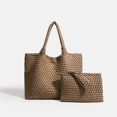 Sac fourre-tout en néoprène tissé à la main pour femme, grande taille, sacs à la mode, produit chaud, grand volume, 2024