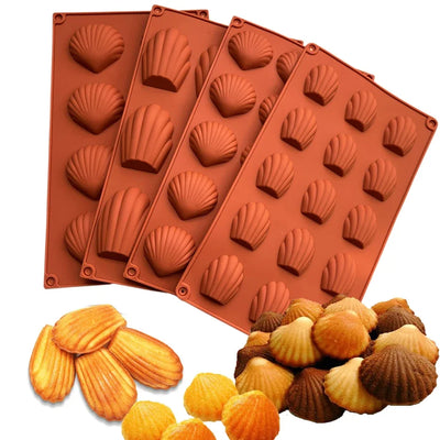 Madeleine Pan antiadhésif Silicone Madeleine moules coquille forme cuisson gâteau moule Pan bricolage ustensiles de cuisson Pan accessoires de cuisine