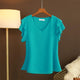 Robe d'été à la mode pour femmes, chemisier, haut, manches courtes, col en v, T-shirt en mousseline de soie, petite chemise ample et polyvalente, 2026