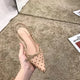 Baotou – sandales plates en maille respirante avec nœud papillon pour femmes, chaussures d'été à talons bas et pointus