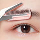Ciseaux de coupe de sourcils en acier inoxydable, avec peigne intégré, outil de toilettage précis rose/blanc/noir, créant des sourcils parfaits