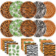 Vaisselle jetable animaux Safari, nappe imprimée léopard, assiettes, tasses, serviettes, ballons pour décorations de fête d'anniversaire Safari dans la Jungle